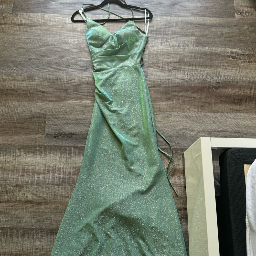 Lime Green sparkly maxi dress